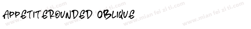 AppetiteRounded Oblique字体转换
